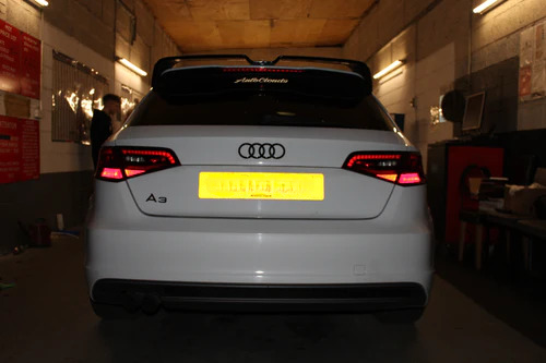 SPOILER ADATTO PER AUDI A3 8V 2012-2020 SPORTBACK LOOK SPORTIVO NERO LUCIDO