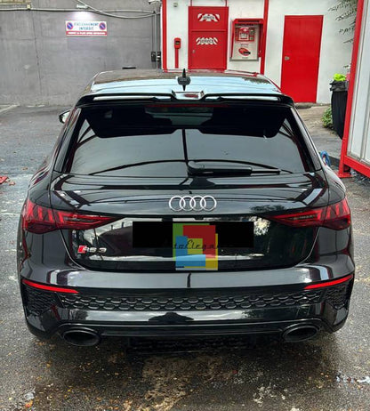 SPOILER ADATTO PER AUDI A3 8Y 2020+ LOOK NERO LUCIDO DESIGN SPORTIVO