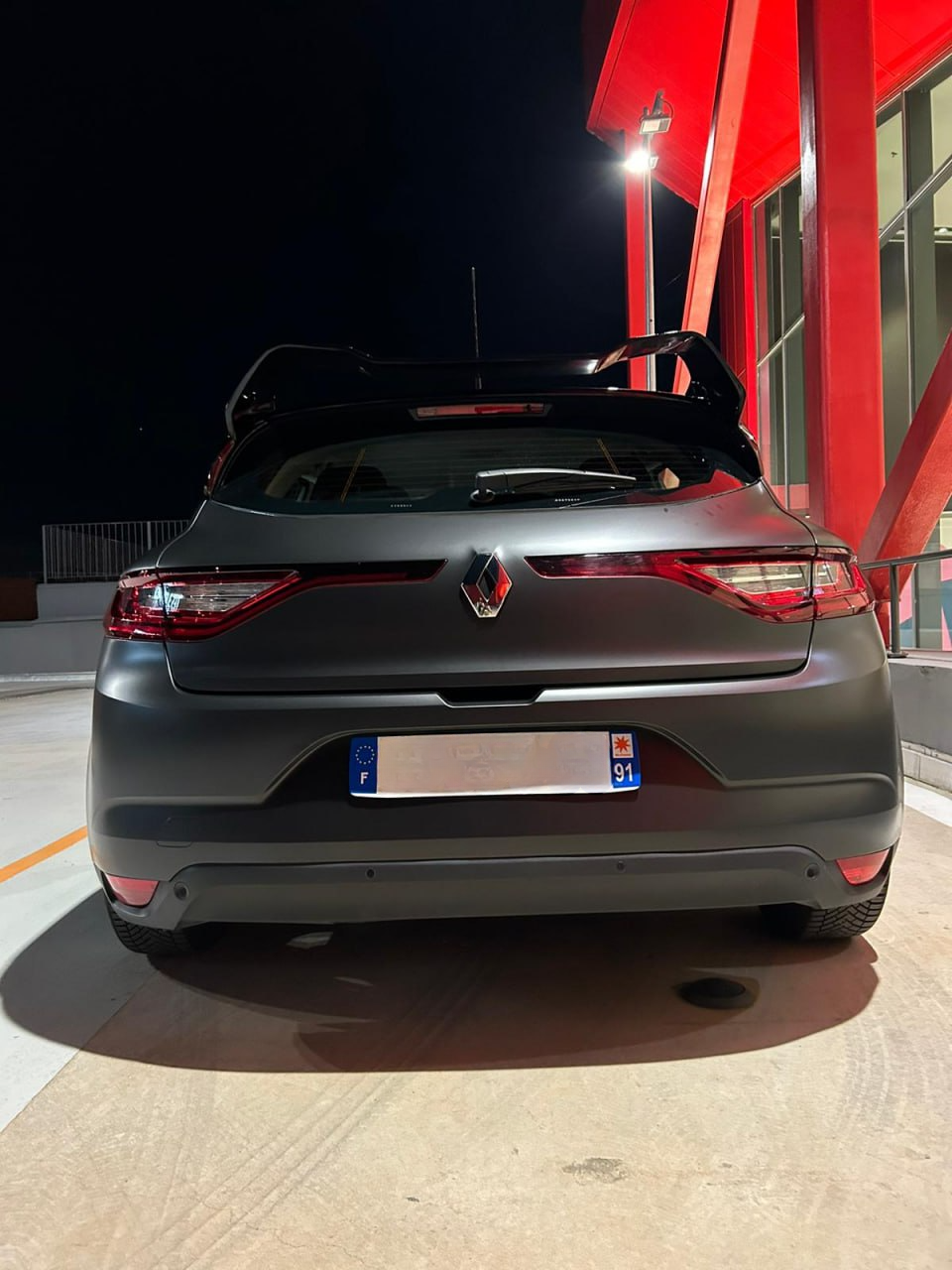 💎SPOILER TETTO ADATTO PER RENAULT MEGANE 4 IV STANDARD LOOK RS NERO LUCIDO💎