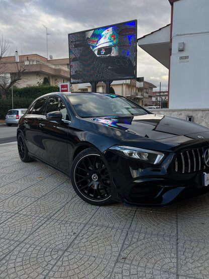 🔝PARAURTI ADATTO PER MERCEDES-BENZ CLASSE A W177 LOOK AMG A45S GRIGLIA CROMATA