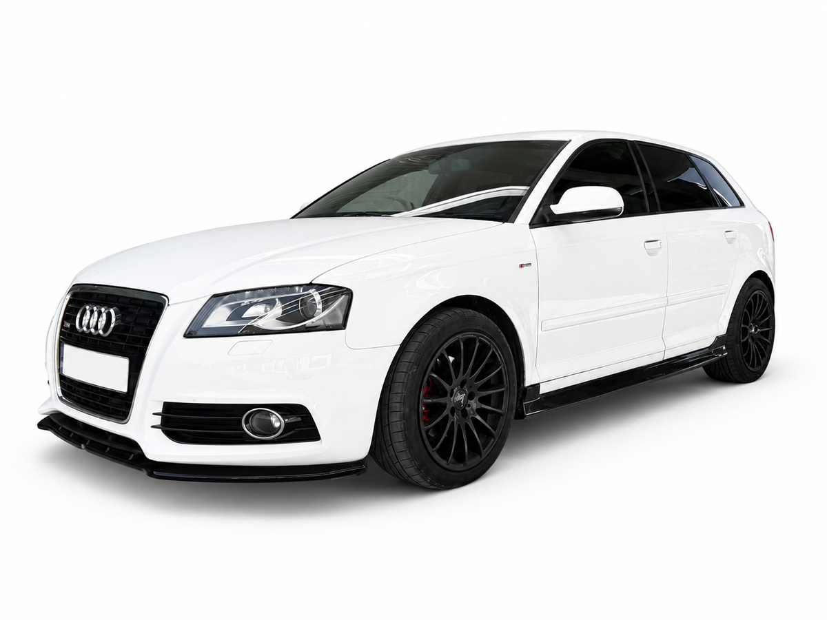👉Minigonne laterali per Audi A3 8P Sportback (2005-2012) ABS nero lucido👈