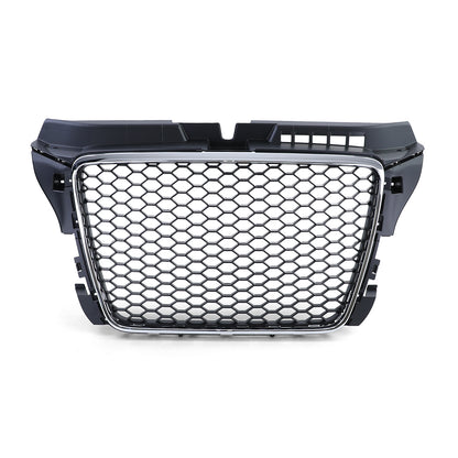Griglia a nido d'ape senza stemma Nero Cromato opaco per Audi A3 8P 08-13