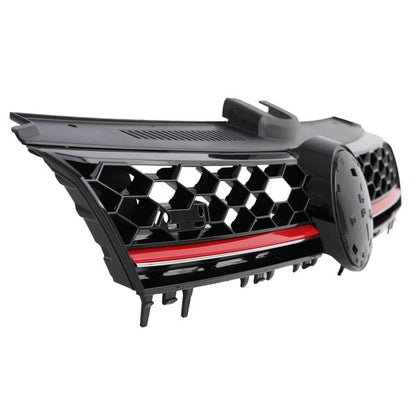 ✨Griglia Sport a Nido d'Ape Nero Lucido con Striscia Rossa per VW Golf 7 12-17 ✨