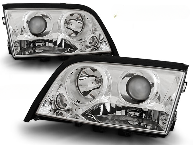 CHROME HEADLIGHTS for MERCEDES W202 C-Class 06.93-06.00 