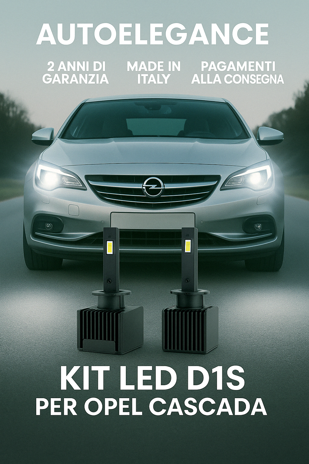 ⭐KIT XENON D1S 6000K ANABBAGLIANTI PER OPEL CASCADA – LUCE BIANCA POTENTE⭐