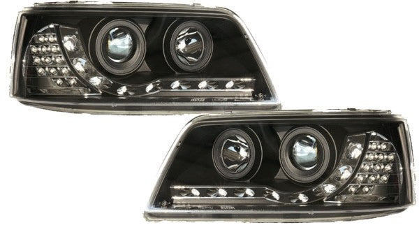 FARI ANTERIORI PER VW T5 2003-2009 FONDO NERO