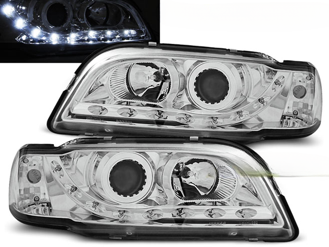 FARI ADATTI COMPATIBILI PER VOLVO S40/V40 02.96-04.00 LUCE DAYLIGHT CROMATA