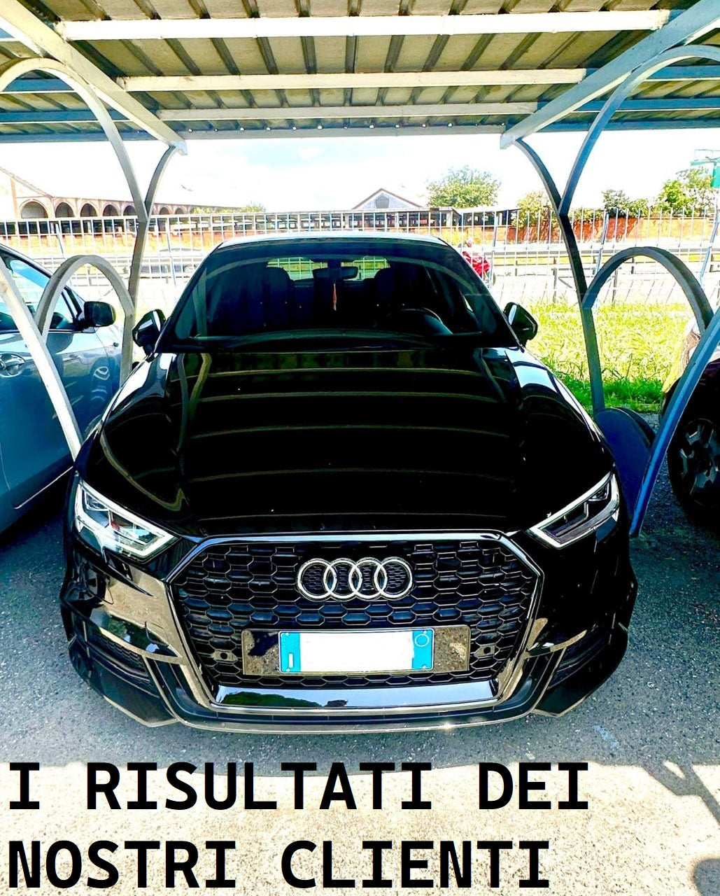 GRILLE SUITABLE FOR AUDI A3 8V 2017-2020 RS3 LOOK GLOSSY BLACK