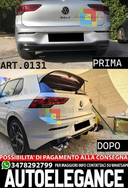 DIFFUSER PASSEND FOR VW GOLF 8 2+2 LOOK R SPORTLICHES DESIGN