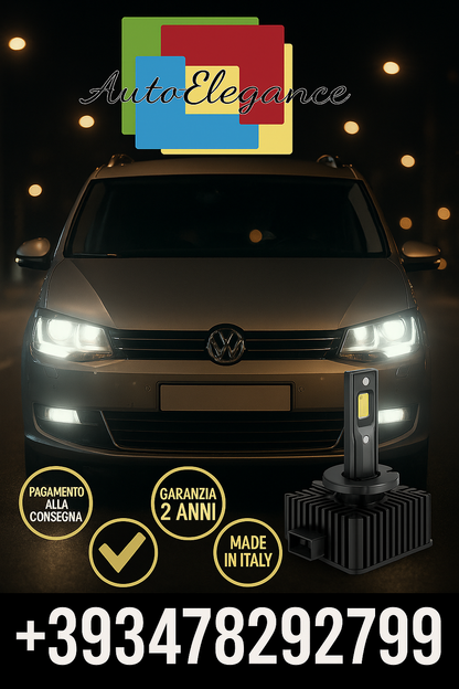 COPPIA LAMPADE D2S LED DA XENON A LED PER  VW SHARAN
