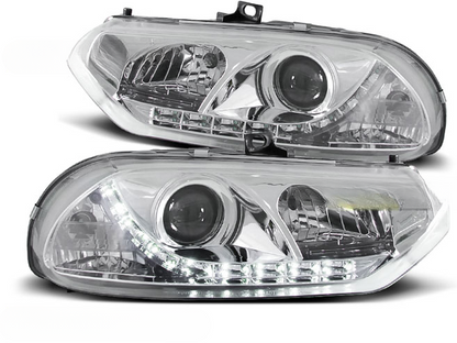 FARI ADATTI COMPATIBILI PER ALFA ROMEO 156 10.97-06.03 LUCE DIURNA CROMO