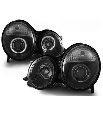 ART.6328 FARI  ANTERIORI  MERCEDES W210 E-KLASA 06.99-02 NERI