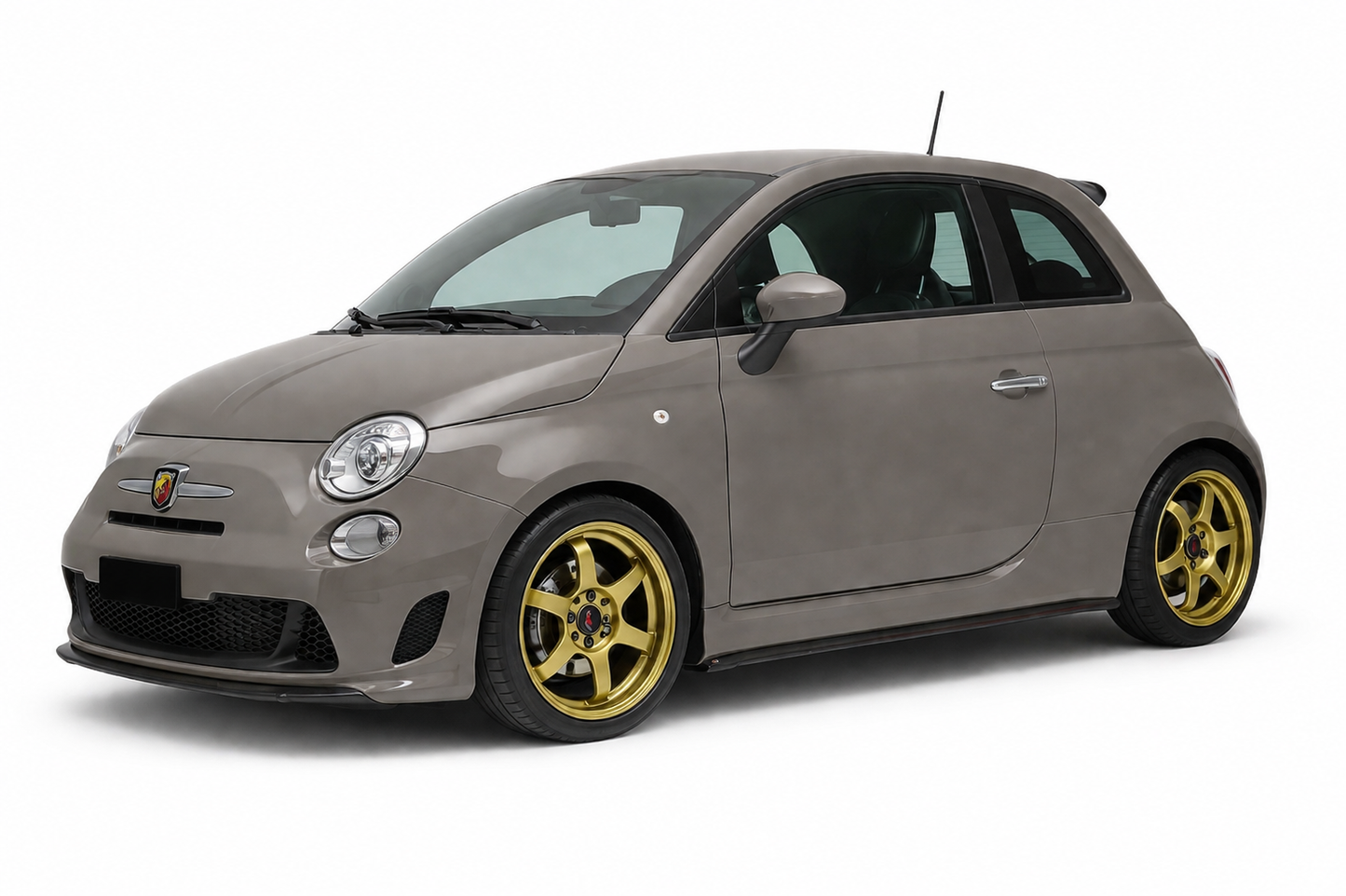 💫Sotto Minigonne adatto per fiat 500 Nero Lucido💫