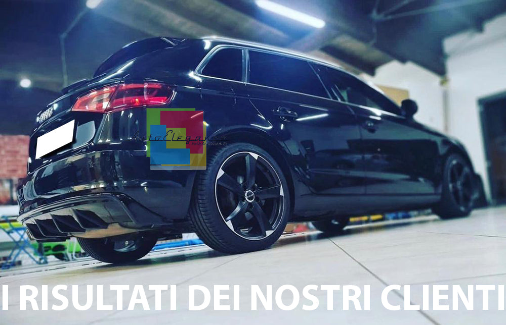 ✨DIFFUSORE ADATTO PER AUDI A3 8V LOOK RS3 12-16 LOOOK NERO LUCIDO 2SX SPORTIVO✨