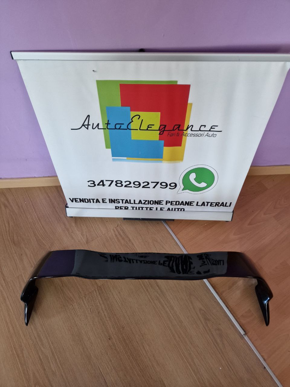 ART. 0112 SPOILER CLIO 4 IV STANDARD LOOK RS NERO LUCIDO