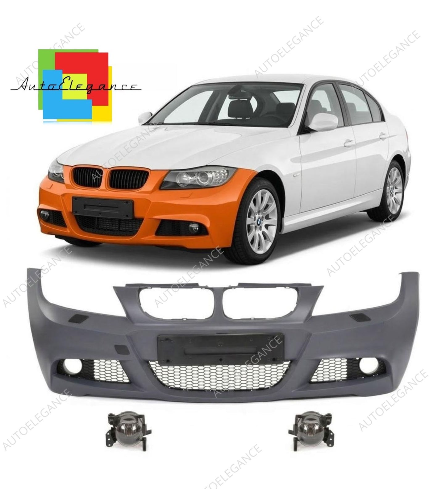 👉Paraurti anteriore con SRA adatto per BMW Serie 3 E90 E91 Restyling 08-11👈