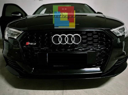 GRILLE SUITABLE FOR AUDI A3 8V 2017-2020 RS3 LOOK GLOSSY BLACK