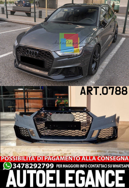 FRONT BUMPER SUITABLE FOR AUDI A3 8V 2017-2020 HATCHBACK LOOK RS3