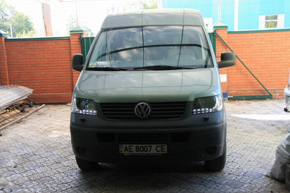 FARI ANTERIORI PER VW T5 2003-2009 FONDO NERO