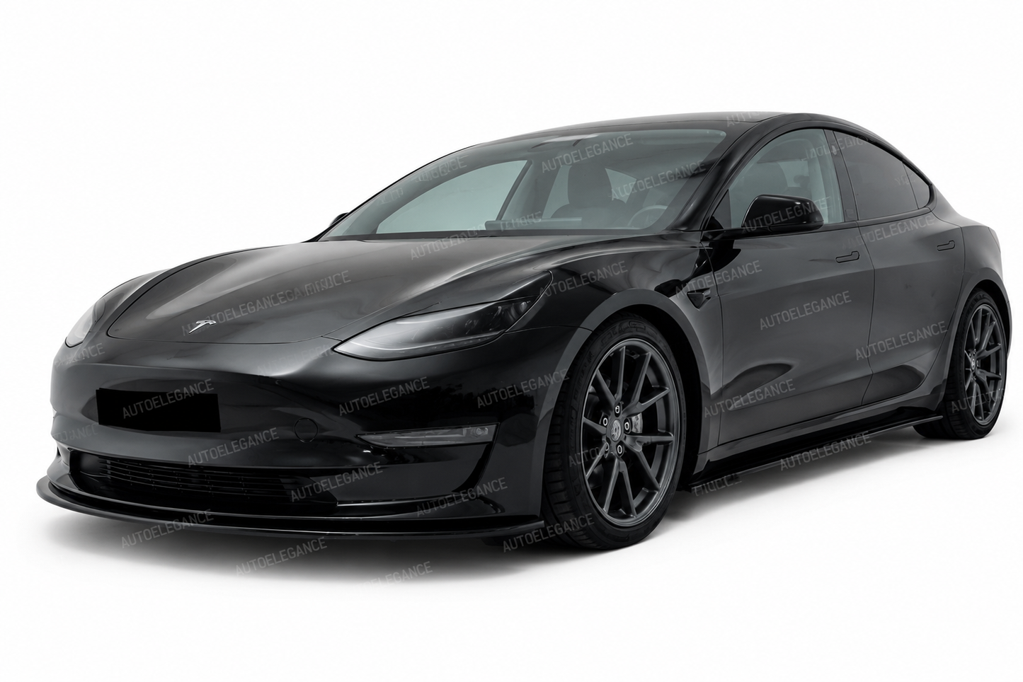 0889🔥SPLITTER ADATTO PER TESLA MODEL 3 2017-2020 NERO LUCIDO🔥