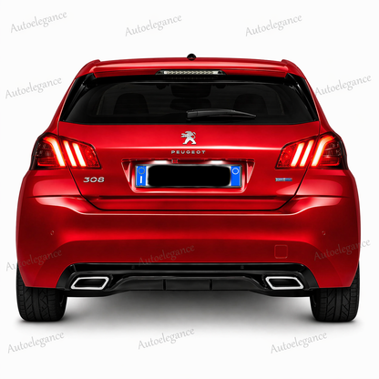 🔥ART.9544 DIFFUSORE PEUGEOT 308 II 5 PORTE 13-21 NERO LUCIDO TERMINALI OVALI🔥
