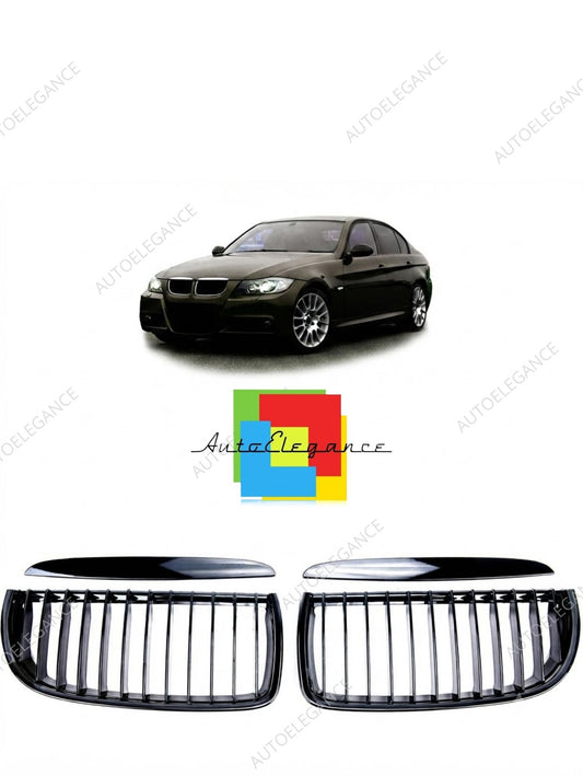 👉Griglia anteriore nera lucida adatta per BMW Serie 3 E90 E91 2005-2008👈