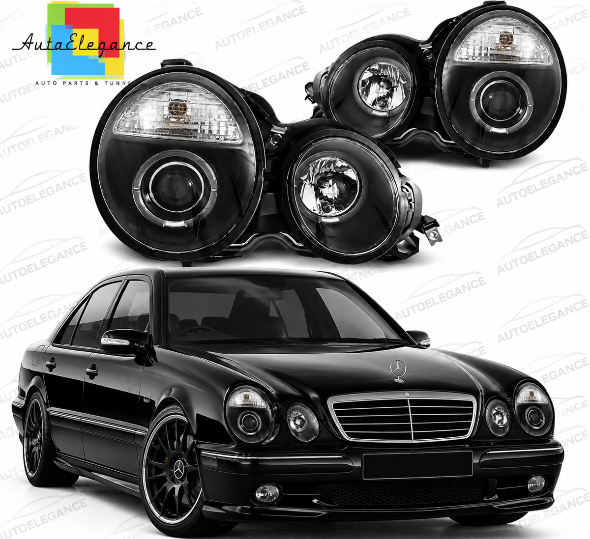 💕ART.10614 FARI ANTERIORI ADATTO PER MERCEDES W210 E-KLASA 95-05.99💕