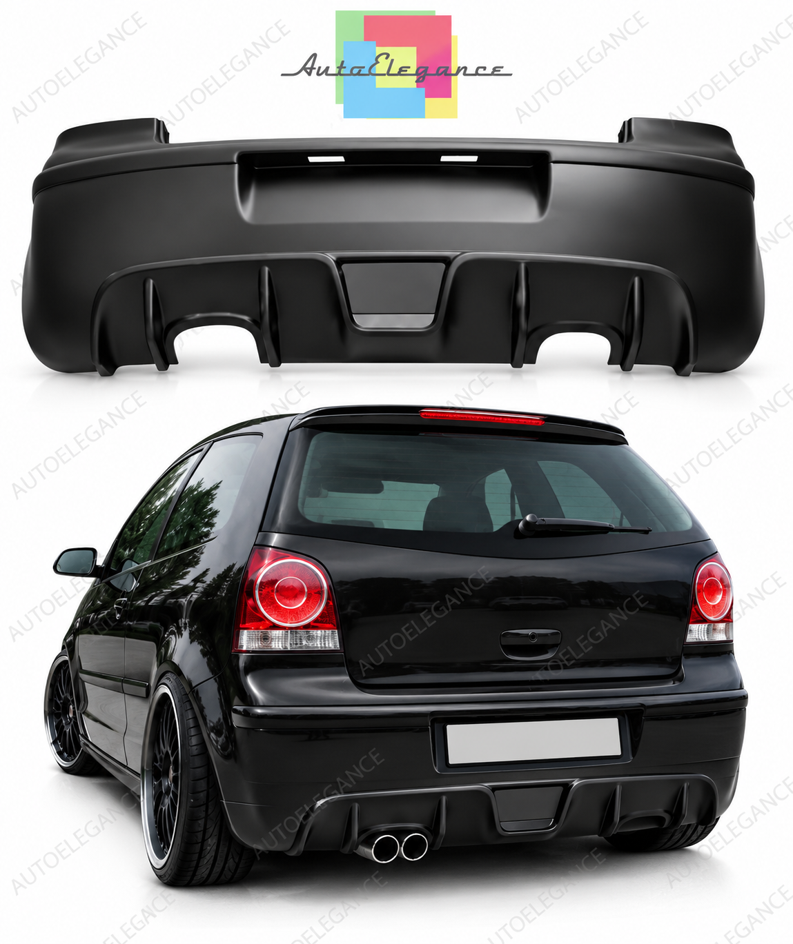 👉Paraurti posteriore adatto per VW POLO 9N3 05-09 in plastica ABS "Street-X"👈