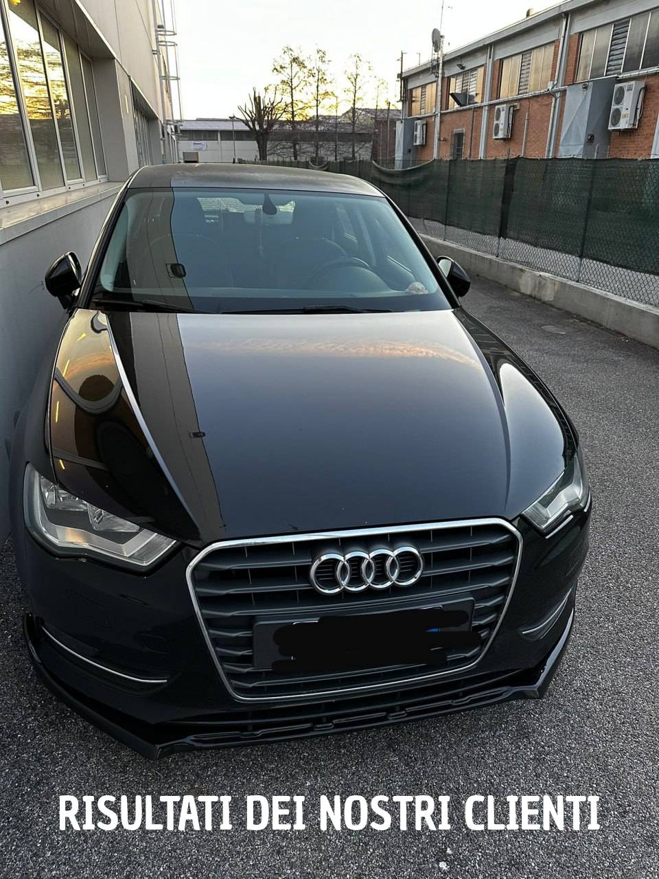 SPLITTER ADATTO PER AUDI A3 8V 2012-2016 STANDARD SLINE LOOK NERO LUCIDO.