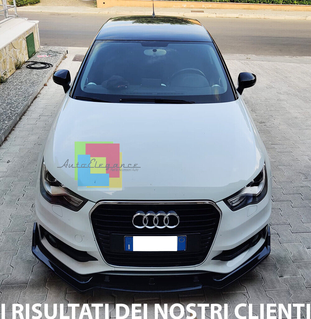 SPLITTER ADATTO PER AUDI A1 2010-2015 LOOK NERO LUCIDO DESIGN SPORTIVO