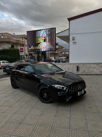 🔝PARAURTI ADATTO PER MERCEDES-BENZ CLASSE A W177 LOOK AMG A45S GRIGLIA CROMATA