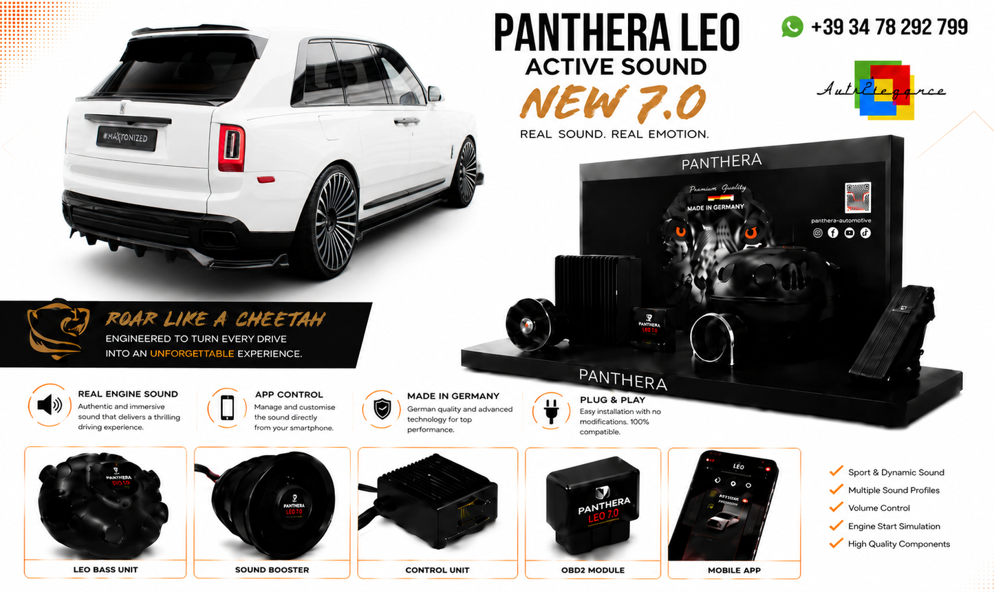 💕ART.2672 PANTHERA Soundsystem Booster 7.0 -  Rolls Royce Cullinan💕