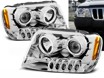 CHRYSLER JEEP GRAND CHEROKEE 99-05.05 ANGEL EYES CHROME