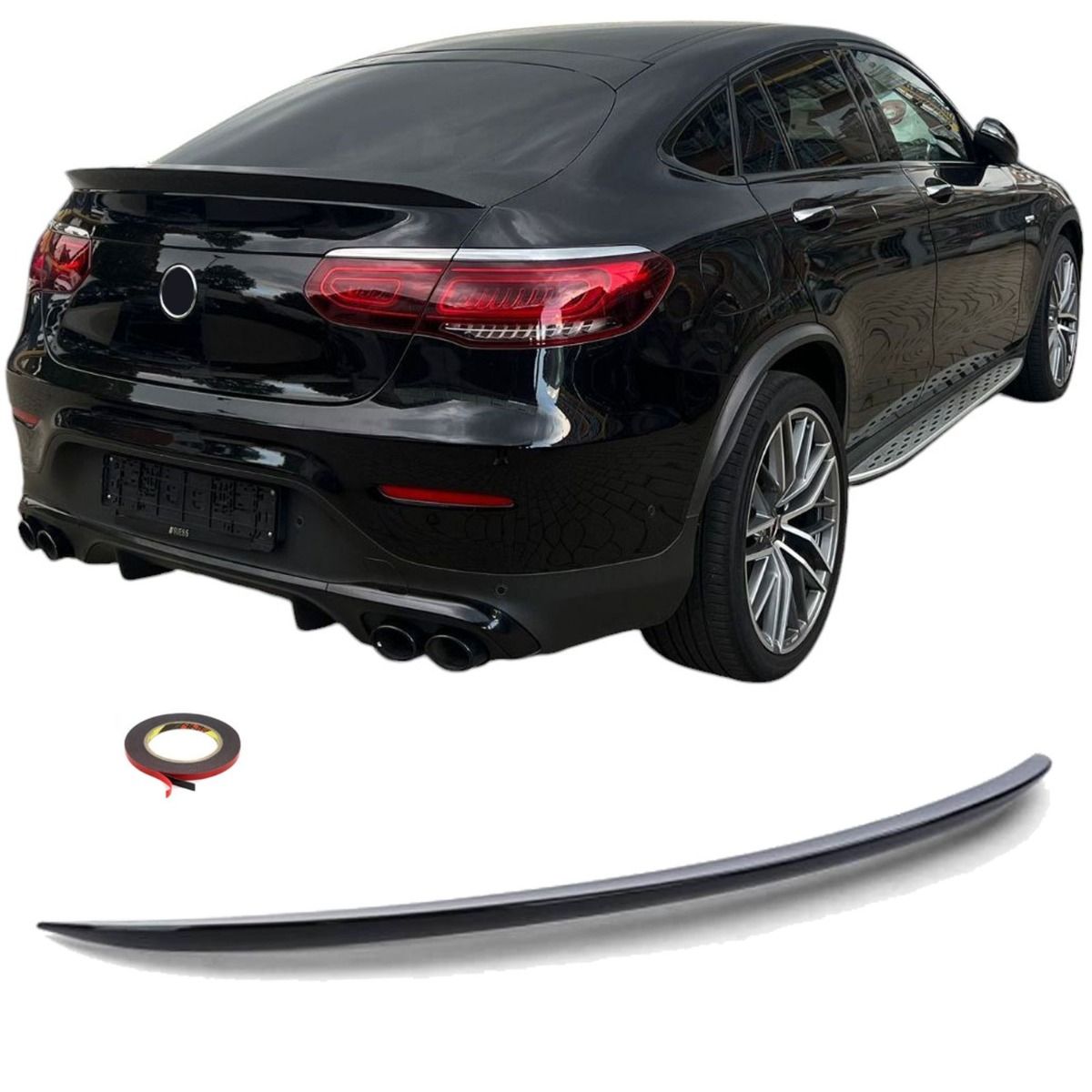 6528⭐SPOILER POSTERIORE NERO LUCIDO adatto per Mercedes C253 GLC Coupé⭐