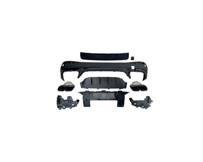 ⭐Diffusore + terminali di scarico NERO 63 AMG LOOK Adatto Per Mercedes X254 GLC⭐