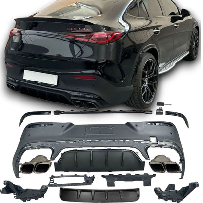 💫ART.4418 Diffusore + Terminali Di Scarico 2X2 (CROMO) per Mercedes C254 GLC💫