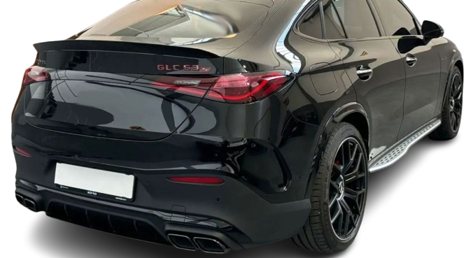 💫ART.4419 Diffusore + Terminali Di Scarico 2X2 (Nero) per Mercedes C254 GLC💫