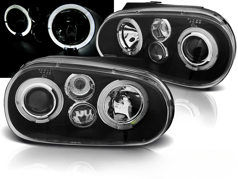 FARI ANTERIORI ANGEL EYES NERO per VW GOLF 4 09.97-09.03