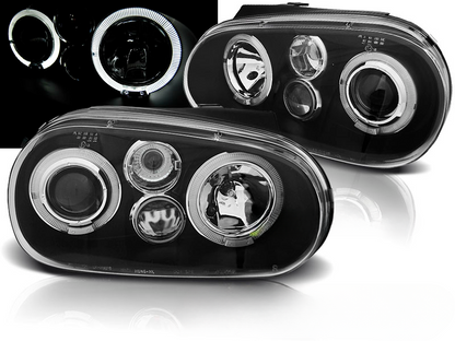 FARI ANTERIORI ANGEL EYES NERO per VW GOLF 4 09.97-09.03