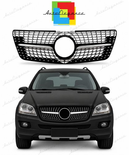 👉Griglia diamante per Mercedes Classe ML (W164) Facelift 09-11 Nera👈