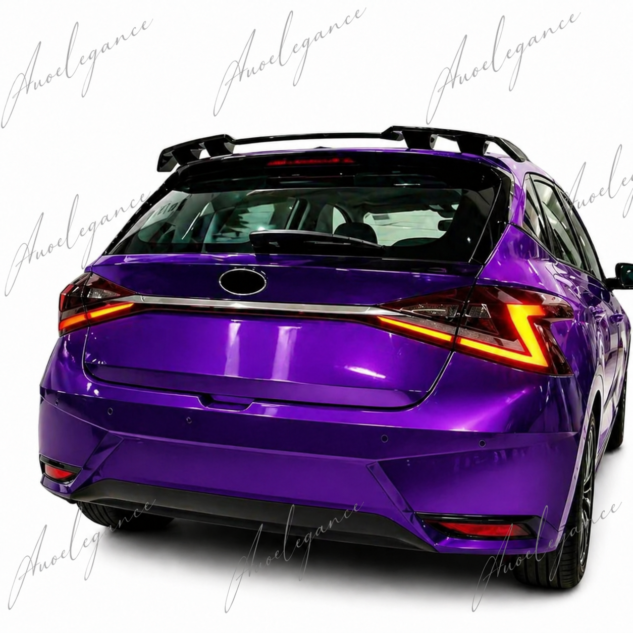🔥ART.9727 SPOILER PER TETTO STILE N HYUNDAI  i20 IN ABS NERO LUCIDO / 2020+🔥