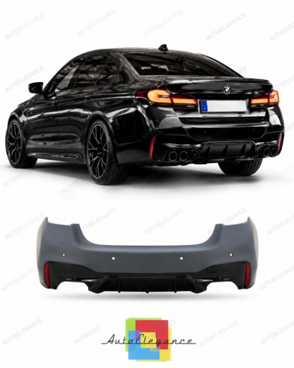 💕PARAURTI POSTERIORE BMW G30 LCI 20-23 LOOK M5 PDC DOPPIA USCITA💕