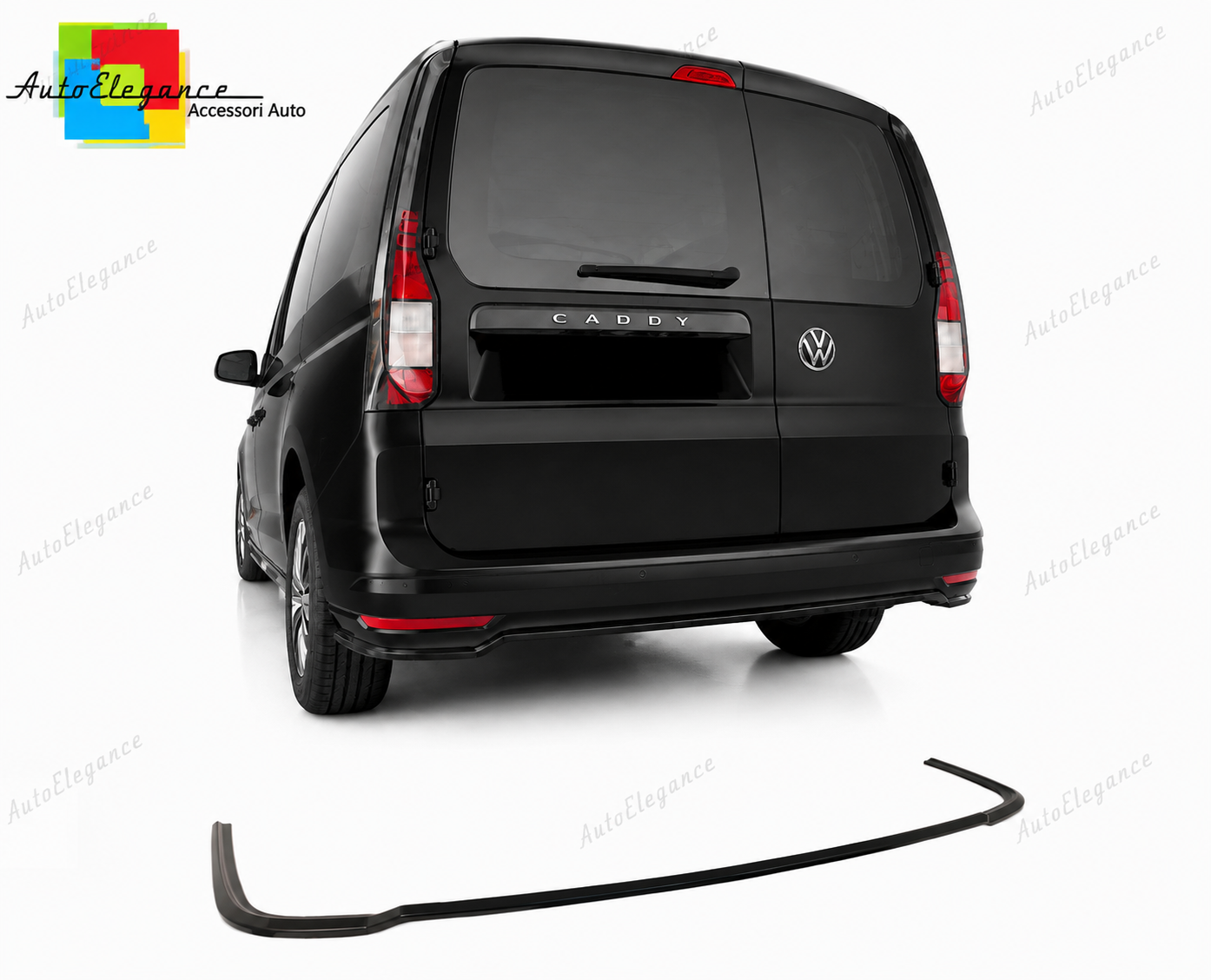 👉Splitter Posteriore per VW Caddy Maxi MK5 2021+ Nero Lucido👈