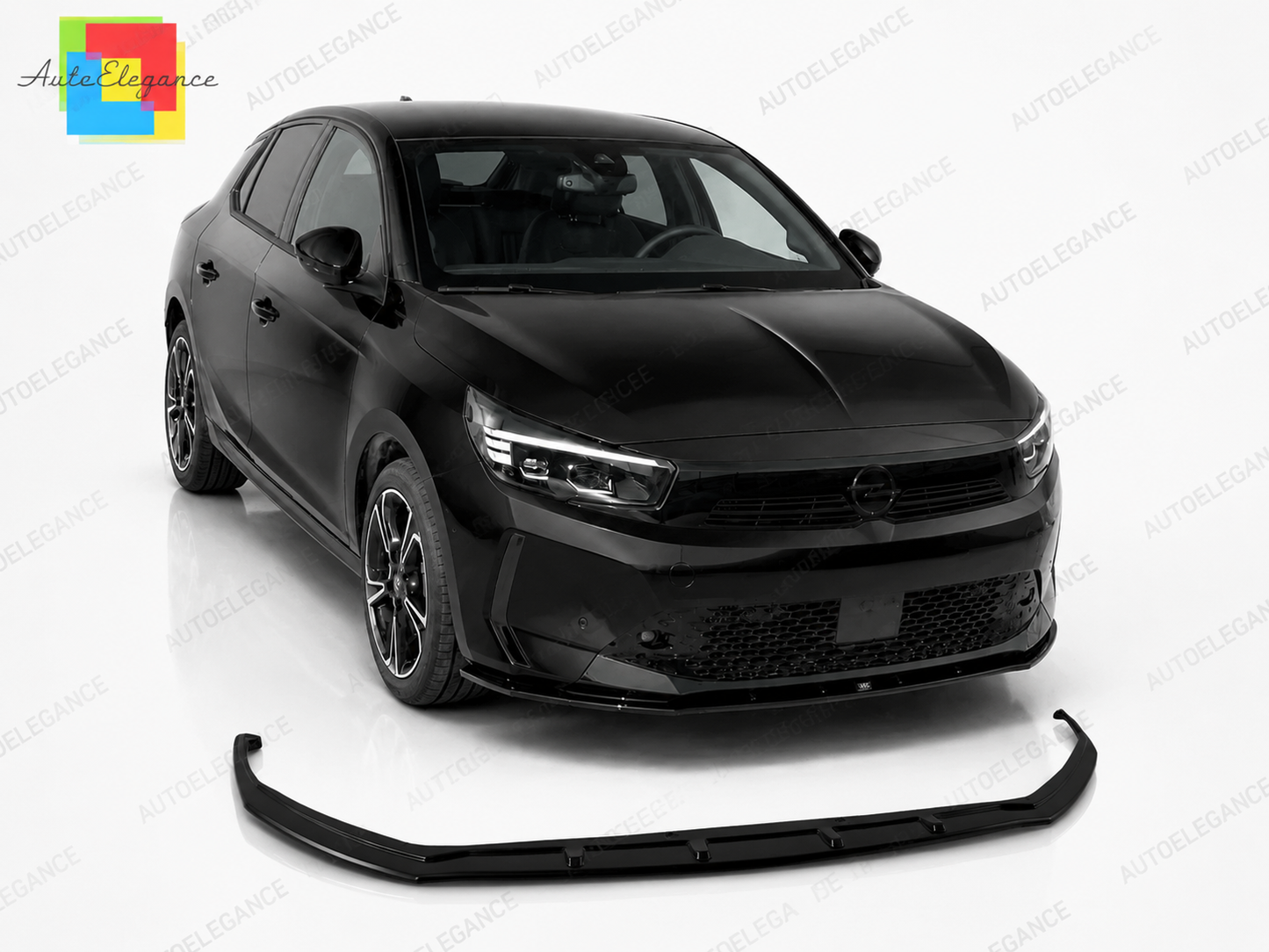 👉Splitter Anteriore per Opel Corsa F Facelift 2023+ Spoiler Nero Lucido👈