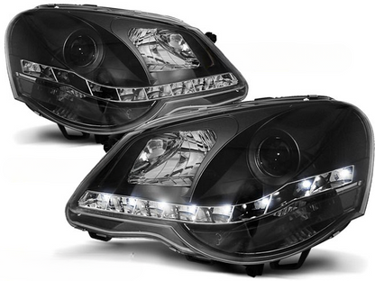 💫ART.6521 LPVWA6 FARI DAYLIGHT NERI per VW POLO 9N3 2005-2009💫