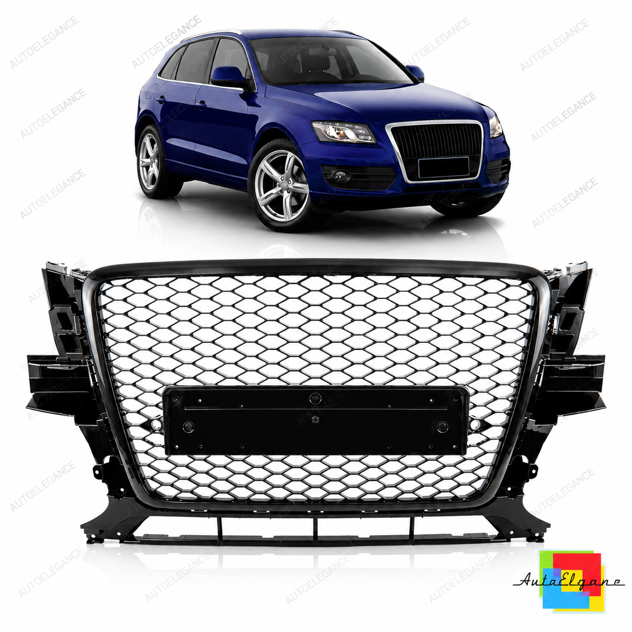 👉Griglia anteriore lucida nera adatta per Audi Q5 8R 2008-2012👈