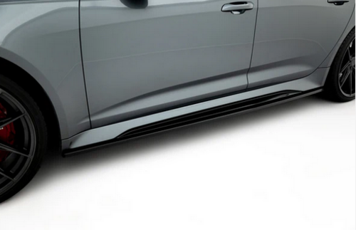 💕ART.2160 SOTTO MINIGONNE AUDI A6 C8 RS6 A7 C8 RS7 19-23 NERO LUCIDO (213cm) 💕