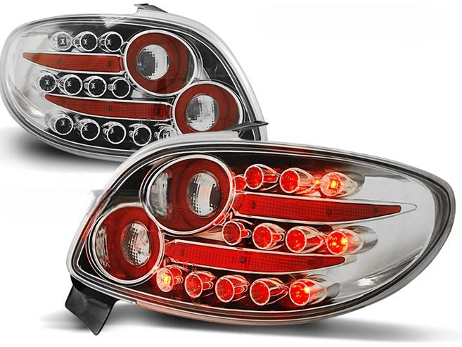 ⭐FARI POSTERIORE LED CROMATO ADATTO PER PEUGEOT 206⭐