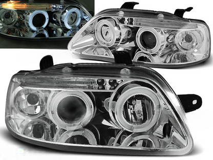 FARI ANGEL EYES ADATTI COMPATIBILI PER CHEVROLET AVEO 03-06 CROMATI