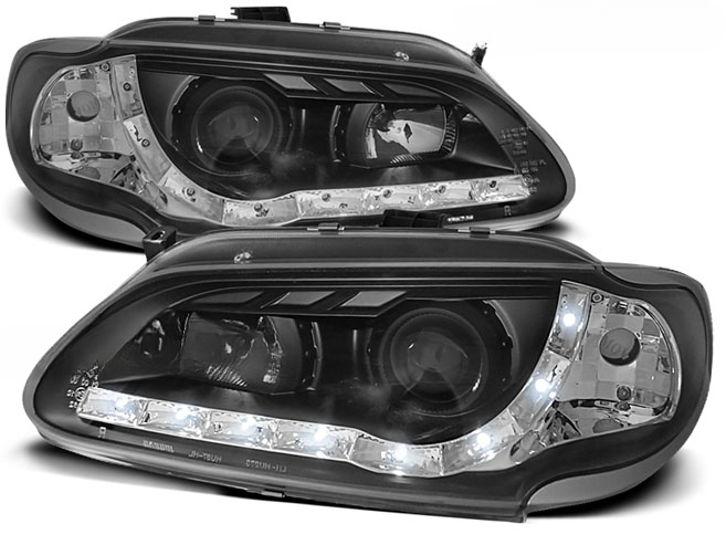 HEADLIGHTS SUITABLE FOR RENAULT MEGANE/SCENIC 96-02.99 DAYLIGHT BLACK 